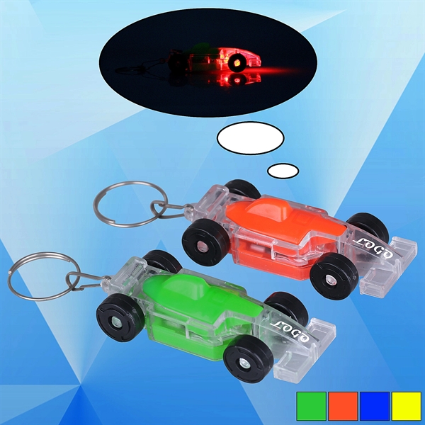 Race Car Shaped Flashlight w/ Key Chain - Image 1