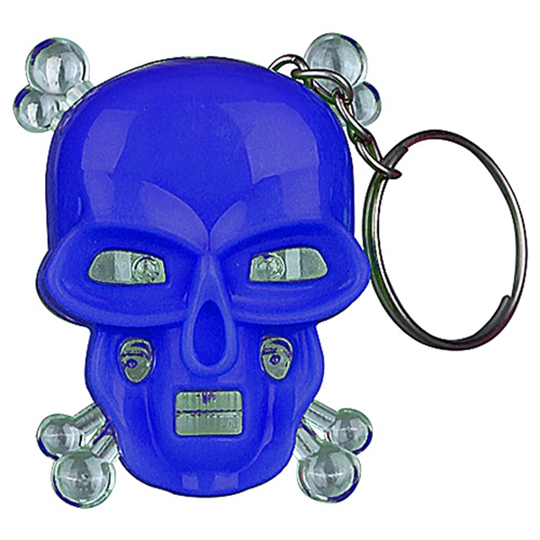 Skull Heads Shaped Flashlight w/ Key Chain - Image 2