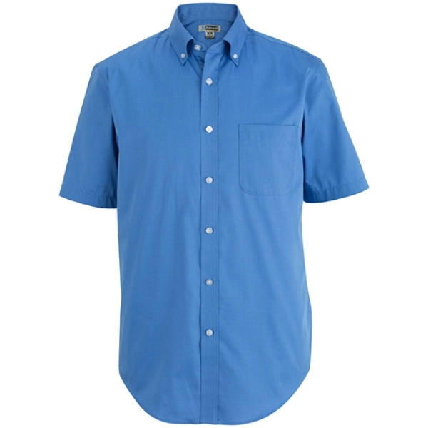 Men's Short Sleeve Wrinkle Free Pinpoint Oxford Shirt