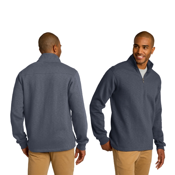 Port Authority® Slub Fleece 1/4-Zip Pullover - Image 2