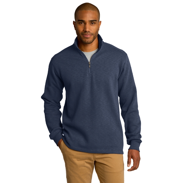 Port Authority® Slub Fleece 1/4-Zip Pullover - Image 3