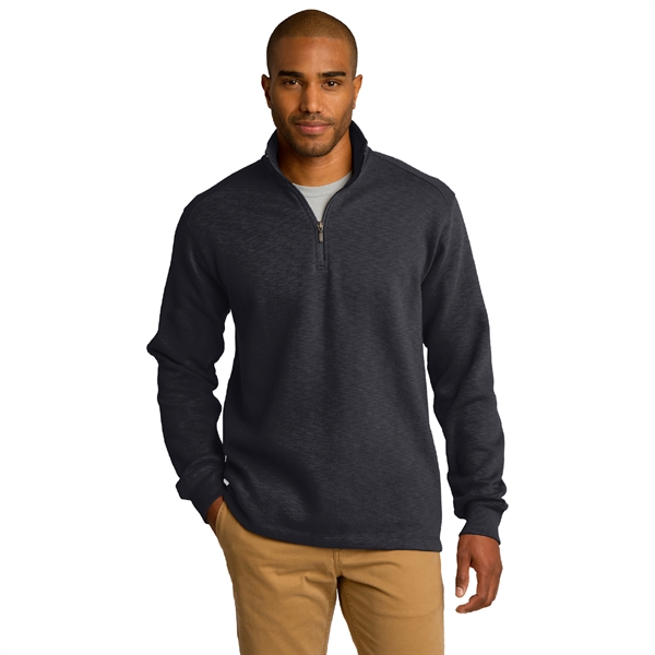Port Authority® Slub Fleece 1/4-Zip Pullover - Image 4