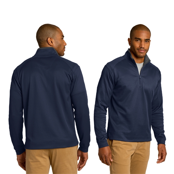 Port Authority® Vertical Texture 1/4-Zip Pullover - Image 2