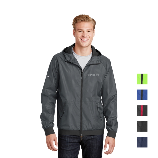 Sport-Tek® Embossed Hooded Wind Jacket - Image 1