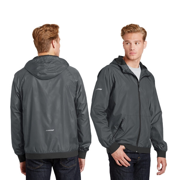 Sport-Tek® Embossed Hooded Wind Jacket - Image 2