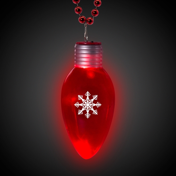 LED Jumbo Christmas Bulb Necklace - Image 1