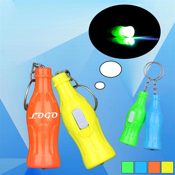 Coke-Bottle Shaped Flashlight w/ Key Chain - Image 1