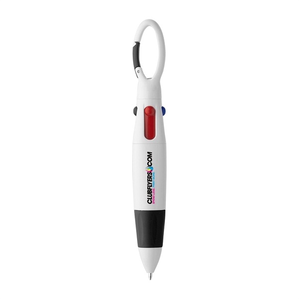 Four Color Ink Carabiner Pen - Image 6