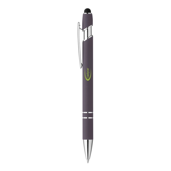 Rubber Finish Stylus Ballpoint Pen - Image 4