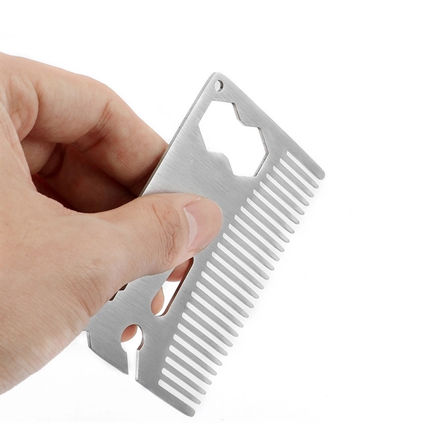 Metal Wallet Comb Bottle Opener - Image 3