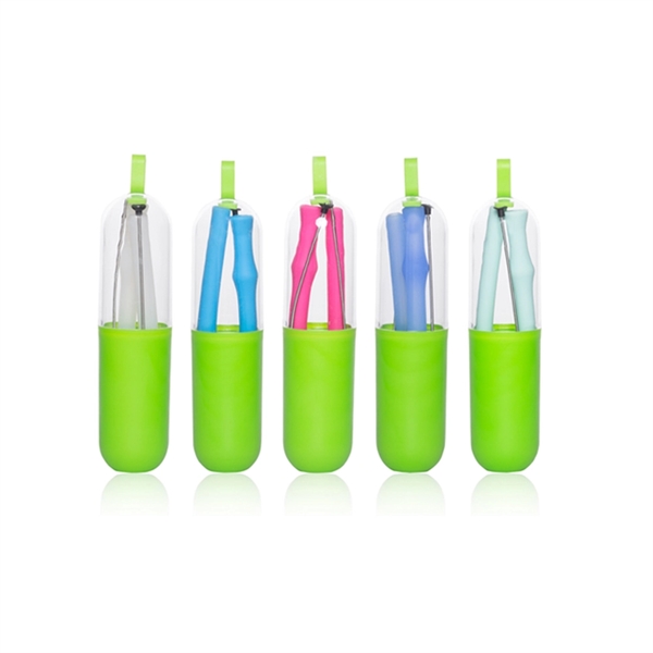 Silicone Reusable Collapsible Straw - Image 4