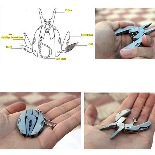 Multifunction Folding Plier Keychain - Image 2