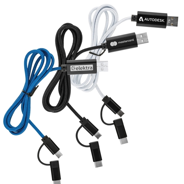3-in-1 Braided Charging Cable - Image 1