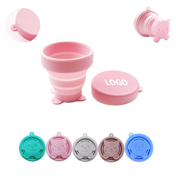 Silicone Collapsible Travel Folding Water Cup - Image 1