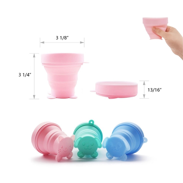 Silicone Collapsible Travel Folding Water Cup - Image 2