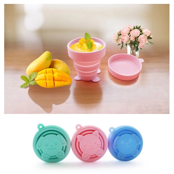 Silicone Collapsible Travel Folding Water Cup - Image 3