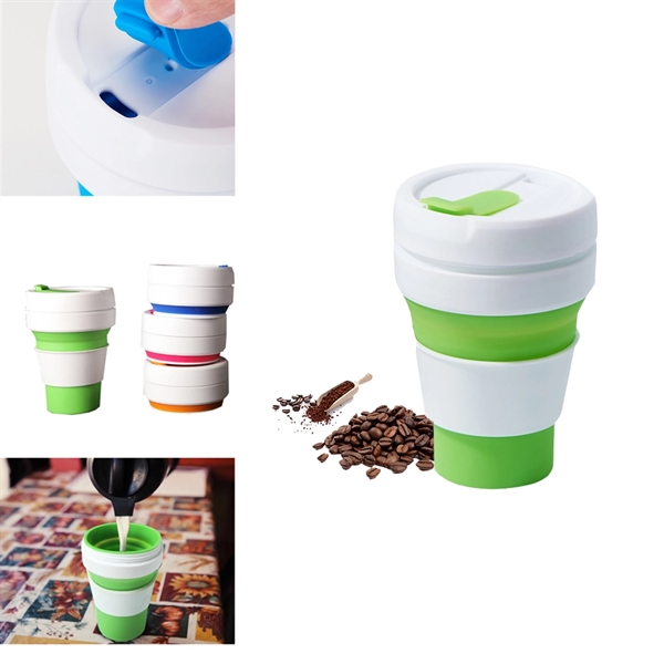 Silicone Collapsible Travel Folding Water Cup Coffee Cup - Image 2