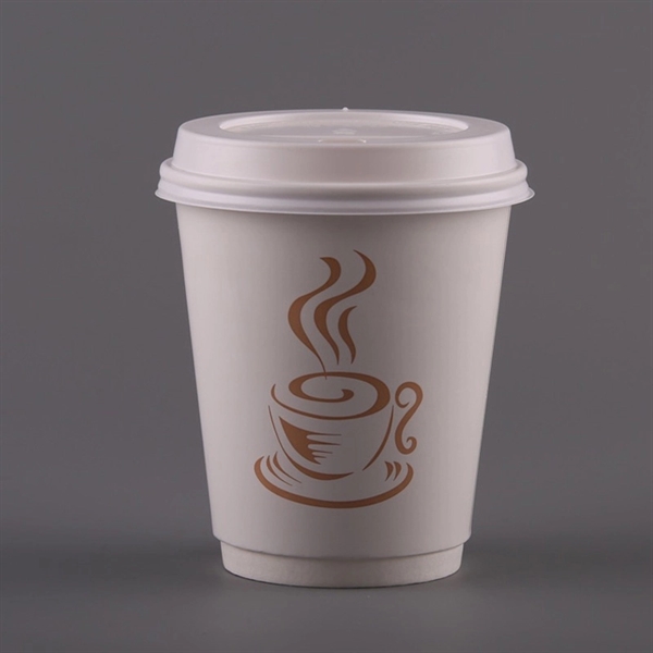 8 oz Double Wall Paper Coffee Cup with Lid