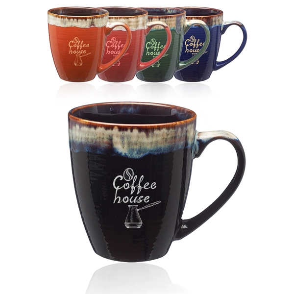 17 oz Water Color Drip Ceramic Mug - Image 1