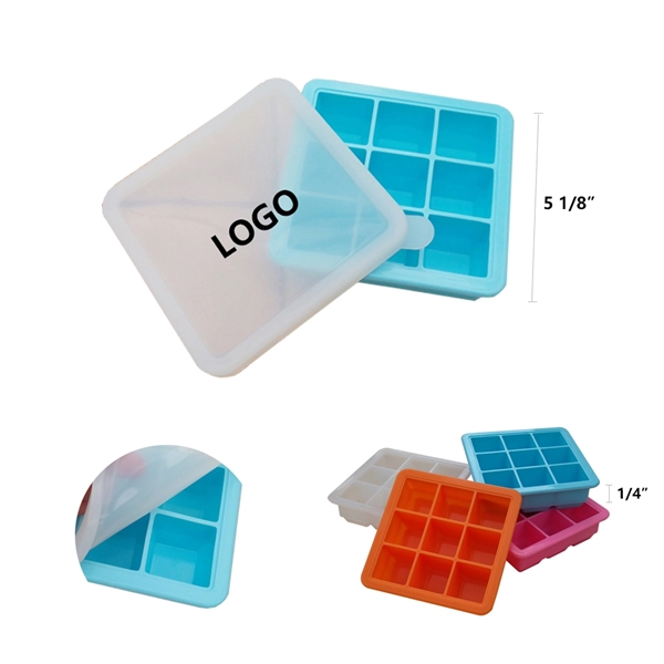 Reusable Silicone 9 Ice Cube Tray Mold Ice Mold - Image 1