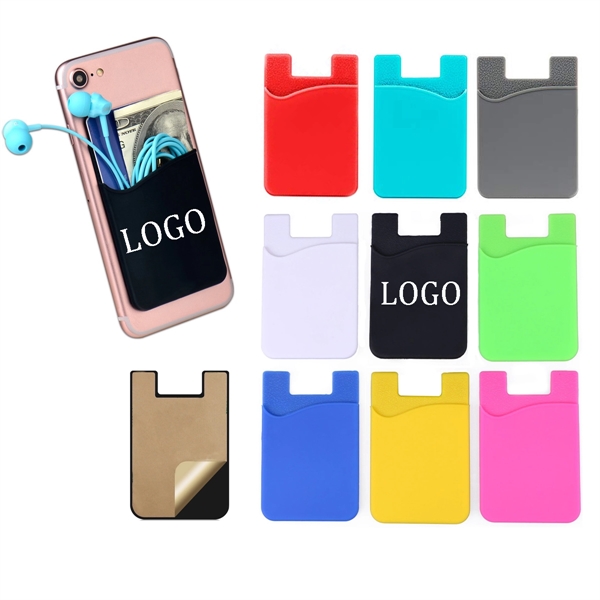 Soft Silicone Smart Phone Wallet Card Holder