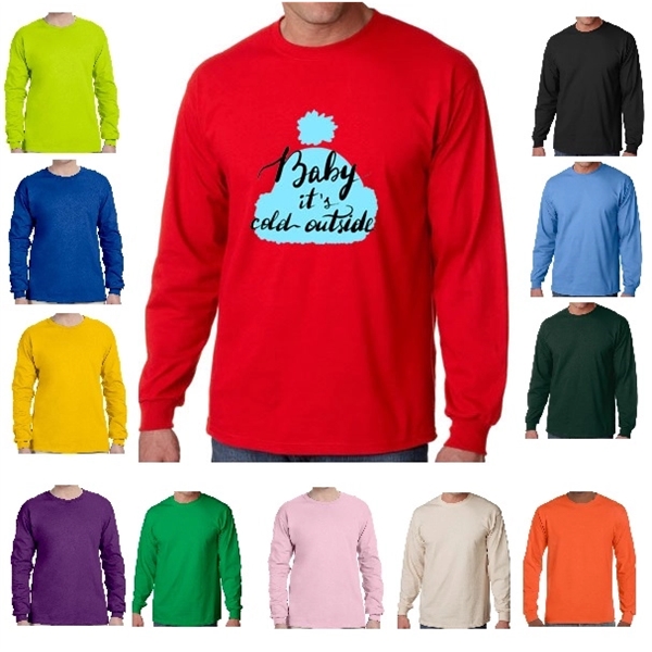 Preshrunk 100% Cotton Long Sleeve Winter T-Shirt 6.1 oz - Image 1