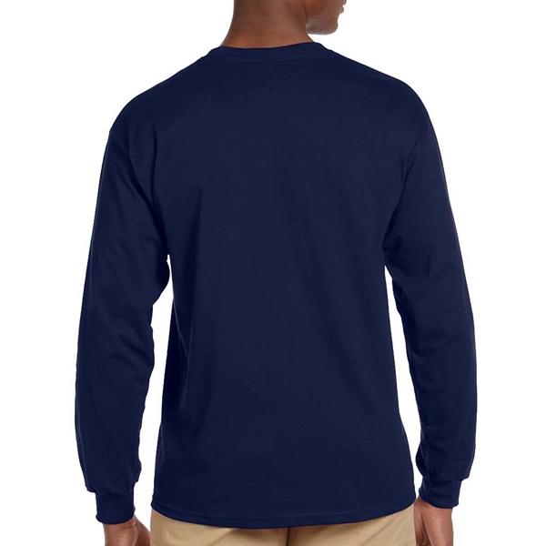 100% Cotton Long Sleeve Winter T-Shirt 6.1 oz with Pocket - Image 2