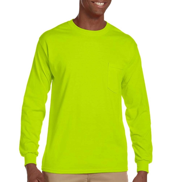 100% Cotton Long Sleeve Winter T-Shirt 6.1 oz with Pocket - Image 5