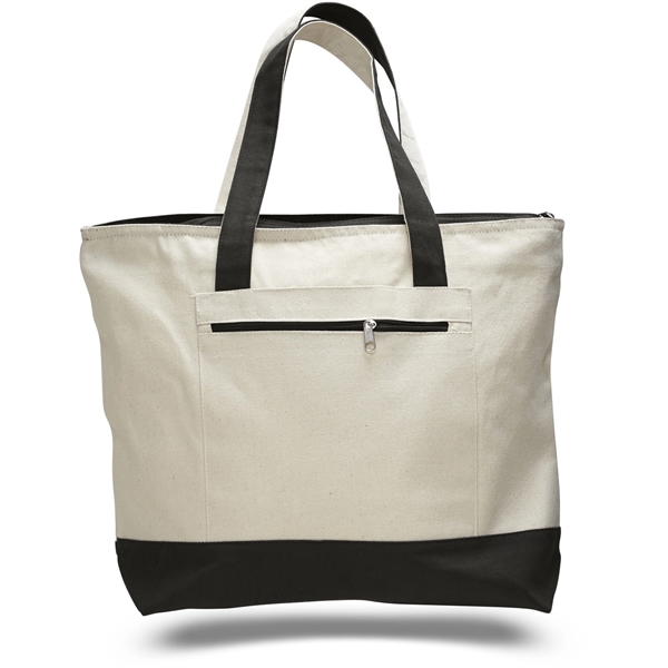 Heavy cotton 12 oz. Tote bag w/ matching bottom and handles - Image 3