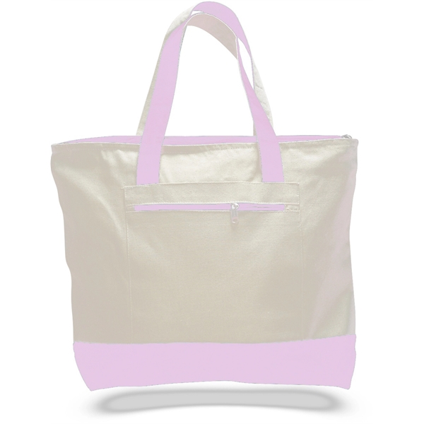 Heavy cotton 12 oz. Tote bag w/ matching bottom and handles - Image 4