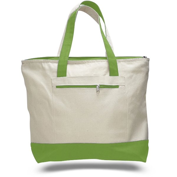 Heavy cotton 12 oz. Tote bag w/ matching bottom and handles - Image 5