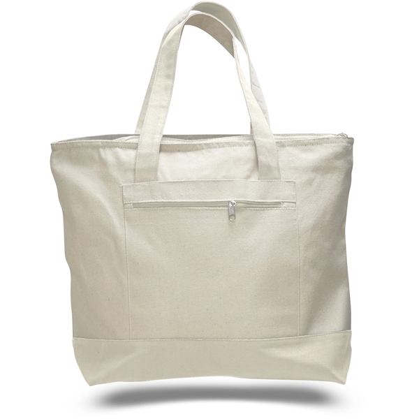 Heavy cotton 12 oz. Tote bag w/ matching bottom and handles - Image 6