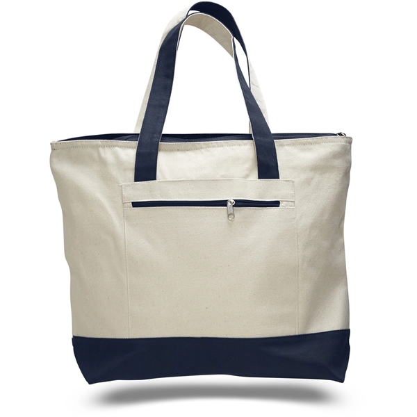 Heavy cotton 12 oz. Tote bag w/ matching bottom and handles - Image 7