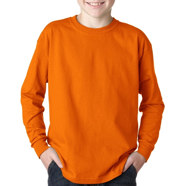 Youth Long Sleeve Winter T-Shirt 6.1 oz Boys Sweatshirt  - Image 10