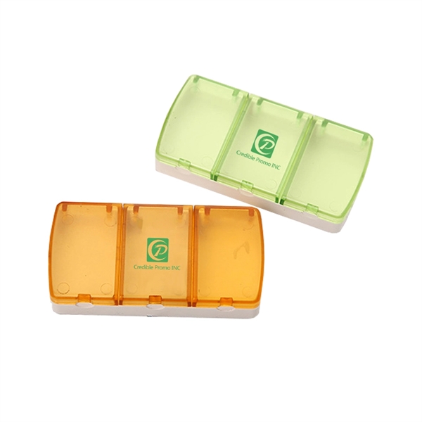 Mini Pill Case Containers 3 Compartments - Image 1