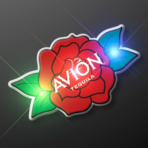 Red Rose LED Body Light Pin - Image 1