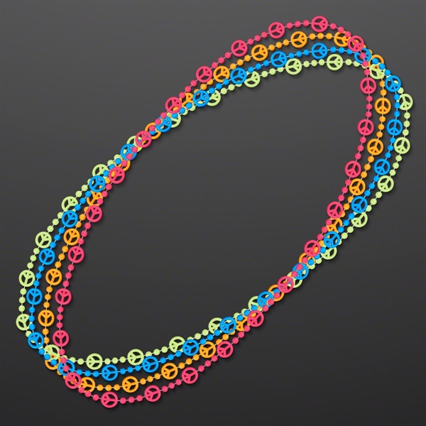 Peace Sign Bead Necklaces (NON-LIGHT UP) - Image 2