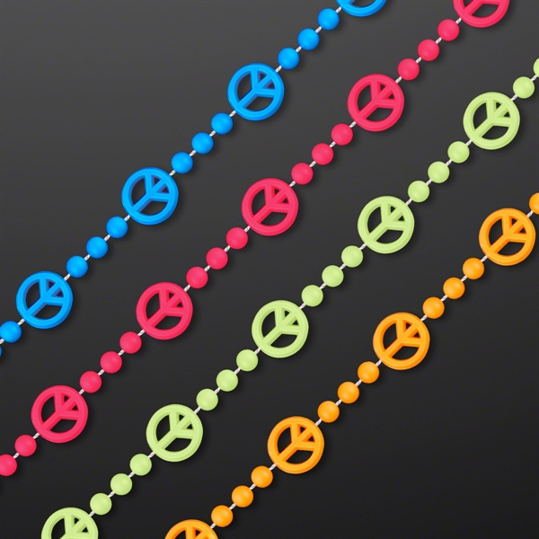 Peace Sign Bead Necklaces (NON-LIGHT UP) - Image 3
