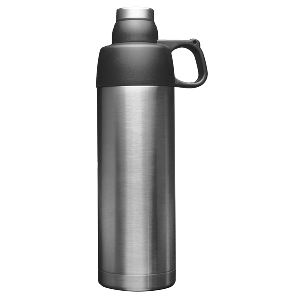 Sports Insulated Bottle Vacuum Steel Flask Silver 18 oz  - Image 2