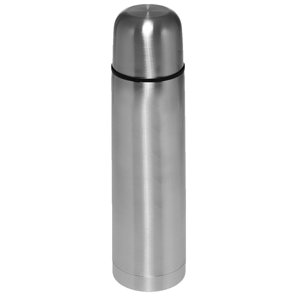 Spill Proof Steel Vacuum Travel Flask Insulated Silver 24 oz - Image 2