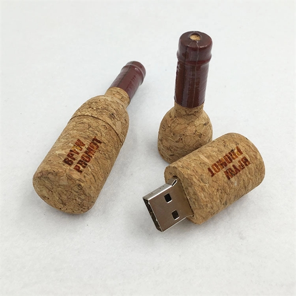 Wooden Wine Bottle Flash USB 2.0 Drive 8GB - Image 4