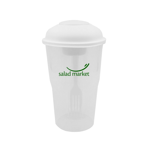 Salad Shaker Container with Fork and Dressing Container - Image 4