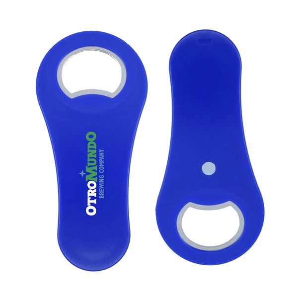 Rounded Bottle Opener with Magnet - Image 2