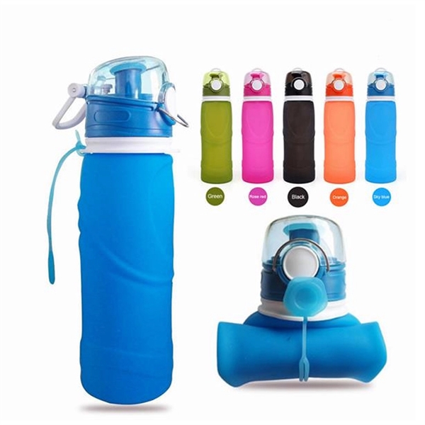 Foldable Silicone Water Bottle, 25 oz. - Image 4