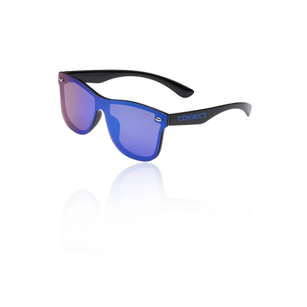 Mirrored metallic accent Sunglasses UV protection Sun glass - Image 2