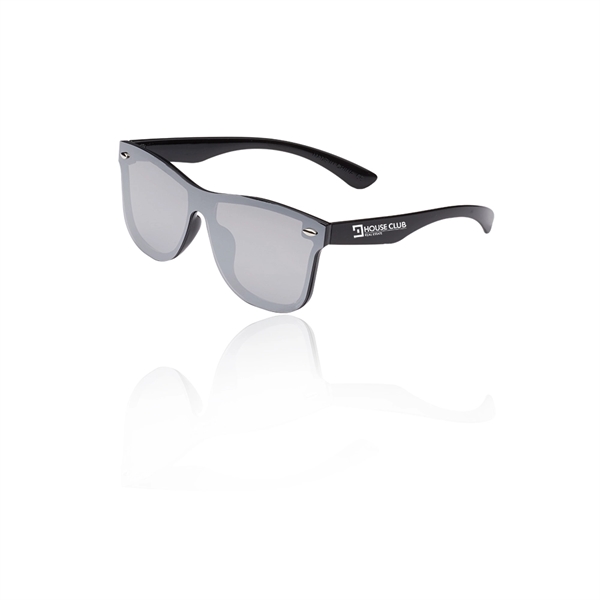 Mirrored metallic accent Sunglasses UV protection Sun glass - Image 3