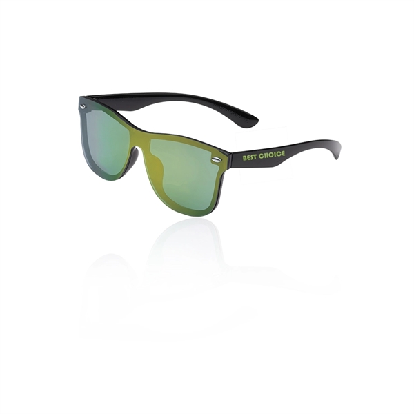 Mirrored metallic accent Sunglasses UV protection Sun glass - Image 7