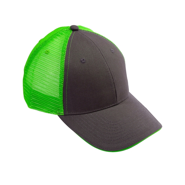 Plato Two Tone Structured Mesh Trucker Hats - Image 7