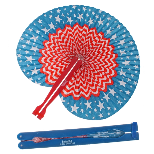 Patriotic Folding Fan - Image 1