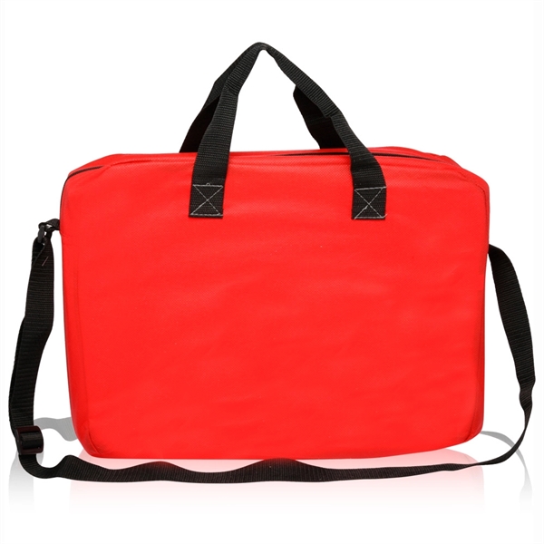 Economy Briefcase Messenger Bags w/ Shoulder strap & Zipper - Image 2